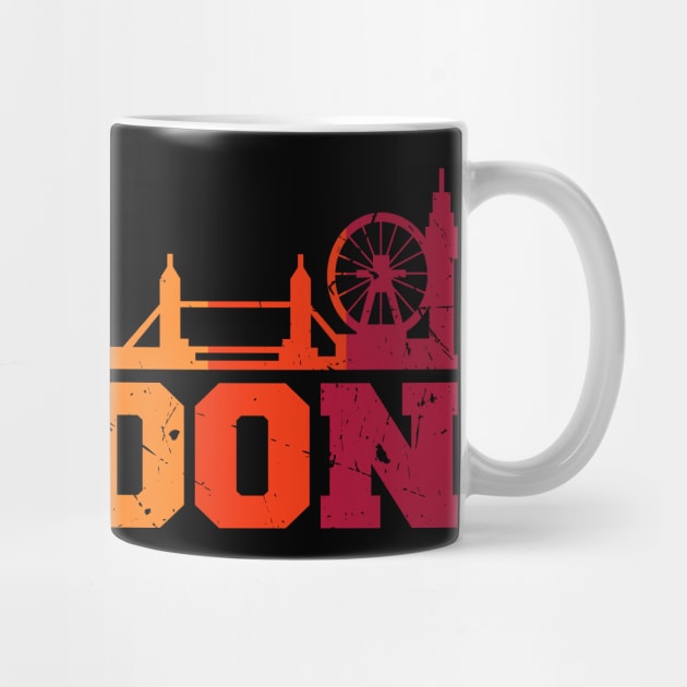 London Retro Skyline UK by Foxxy Merch